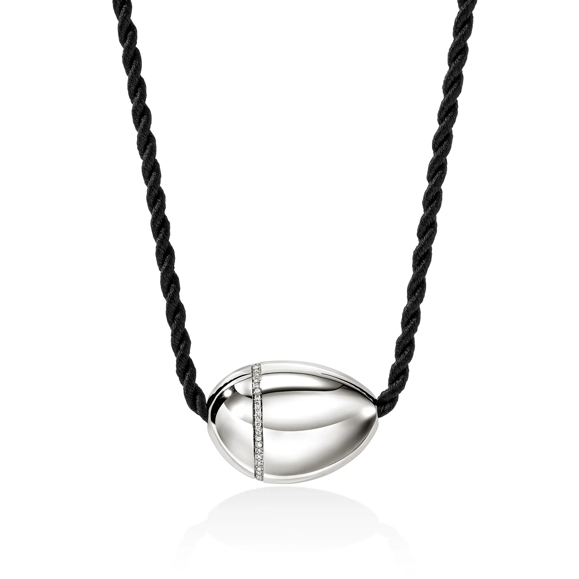 AC x JH Choker, Sterling Silver, Diamonds, Cord|NBP988732BLDI