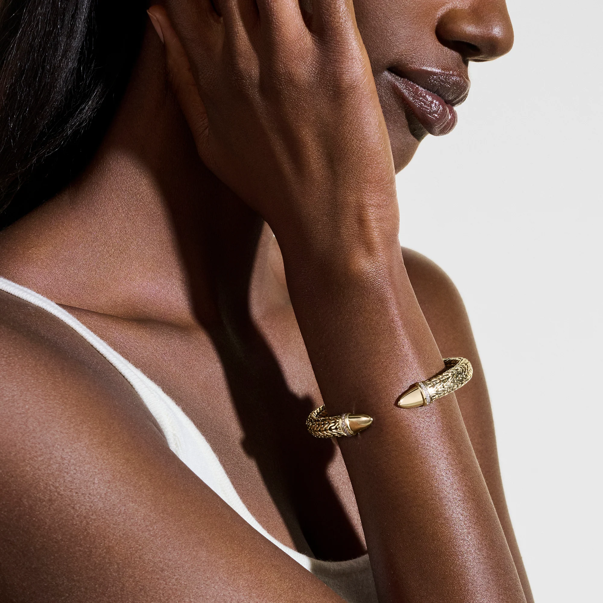 Spear 50 Flex Cuff, Gold, Diamonds|CGGX988982DI 12 Spear 50 Flex Cuff, Gold, Diamonds|CGGX988982DI