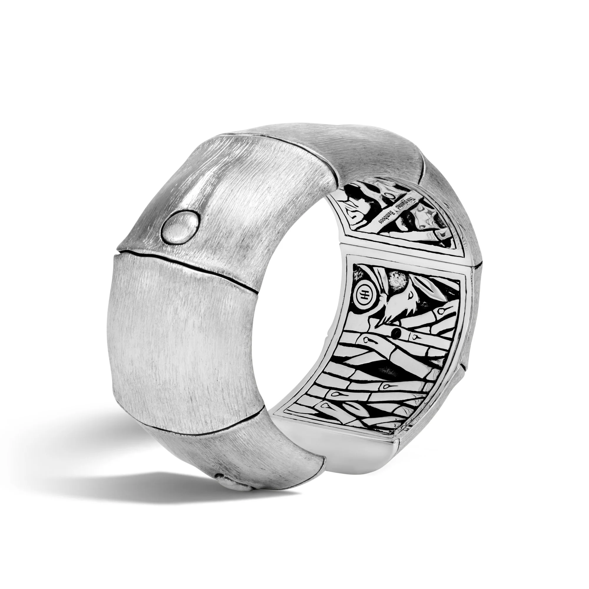 Bamboo 30MM Kick Cuff in Brushed Silver|CB5859BH 1 Bamboo 30MM Kick Cuff in Brushed Silver|CB5859BH
