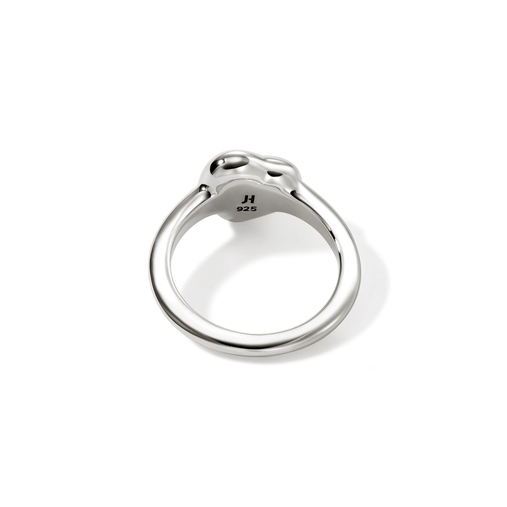 Pebble Heart Ring, Sterling Silver, Diamonds|RBP9012362DI 8 Pebble Heart Ring, Sterling Silver, Diamonds|RBP9012362DI