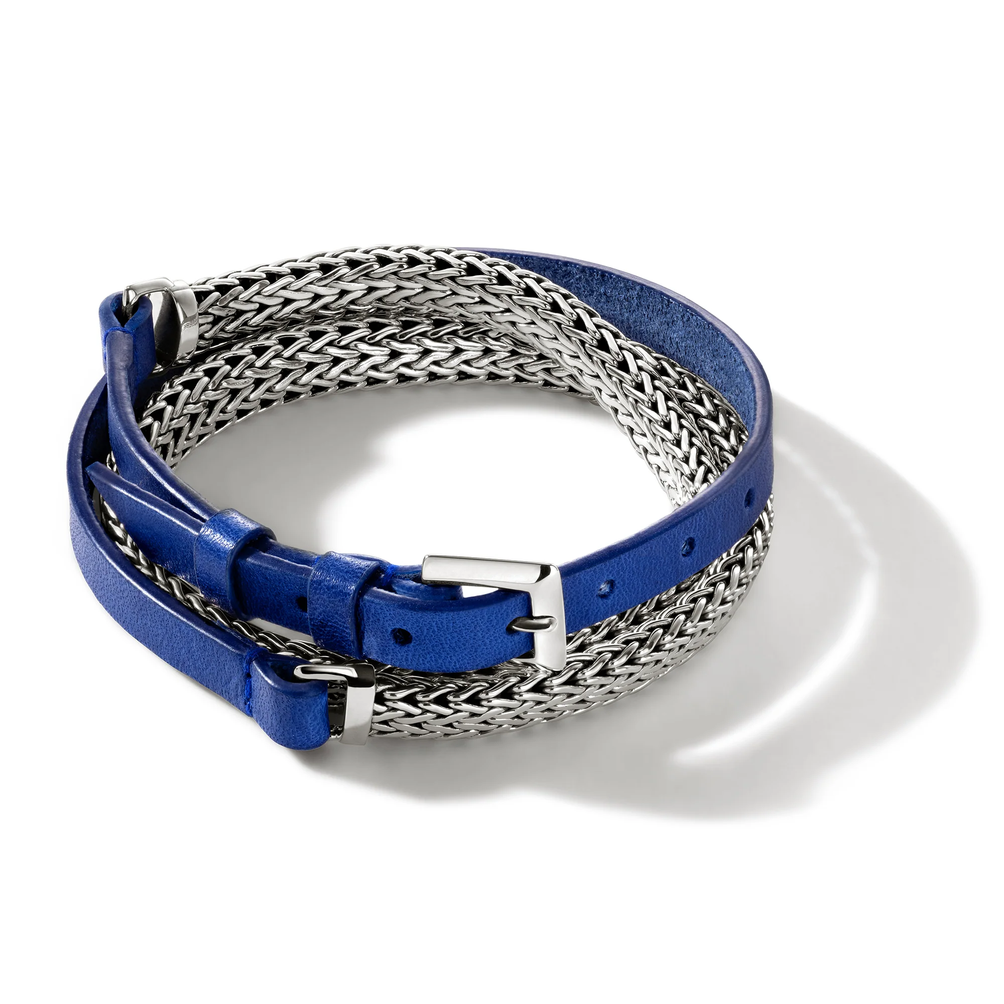 Icon Wrap, Sterling Silver, Leather|BU901047DBU 1 Icon Wrap, Sterling Silver, Leather|BU901047DBU